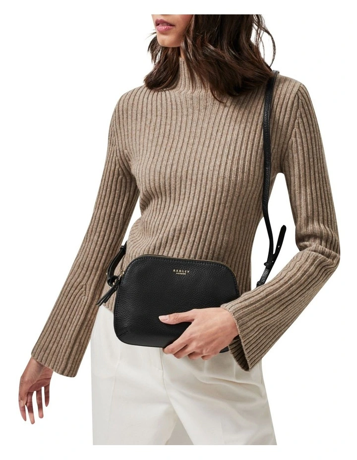 Dukes Place Medium Black Zip Top Crossbody