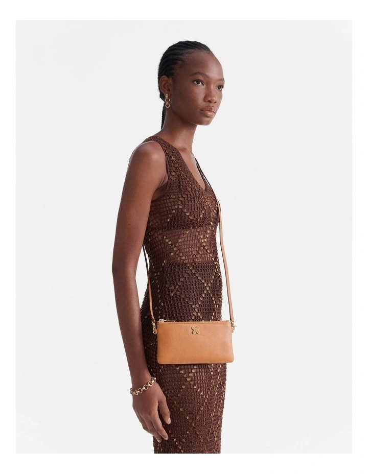 Hendrix Pouch Crossbody Bag in Caramel