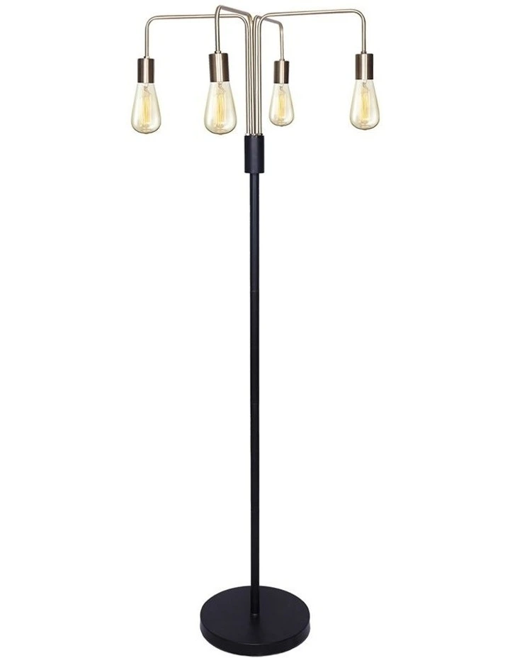 Modern Exposed Bulb Industrial Light Floor Lamp