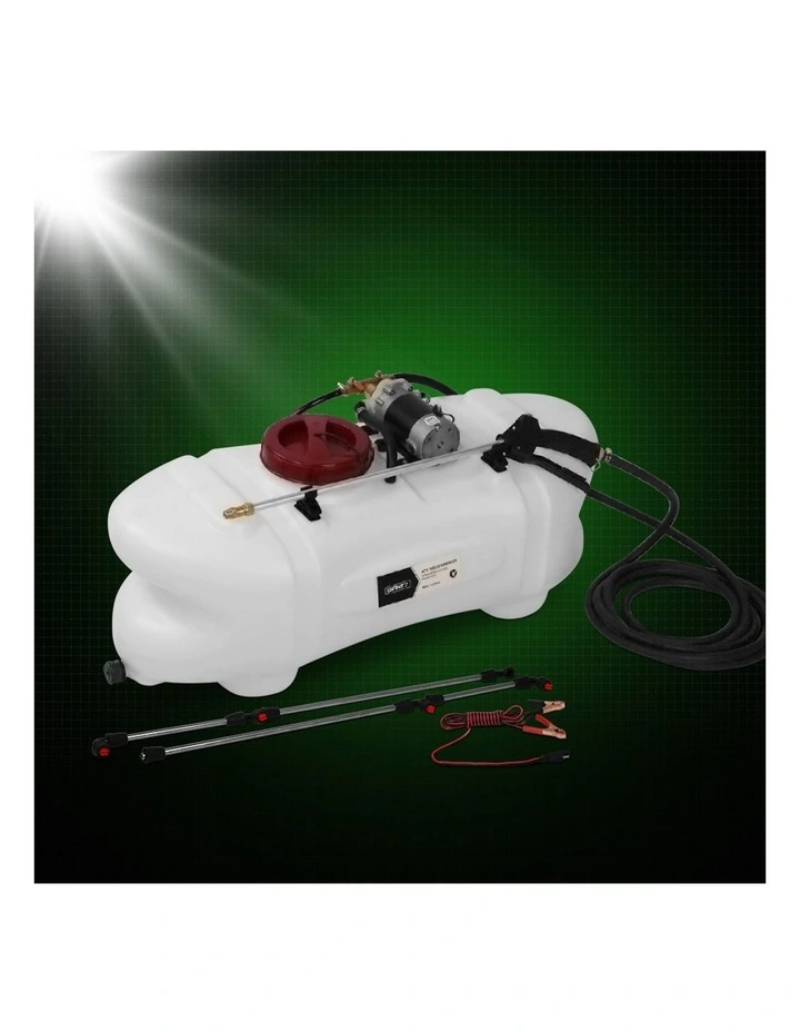 ATV Garden Weed Sprayer Boom 12V Pump Tank 60L in White