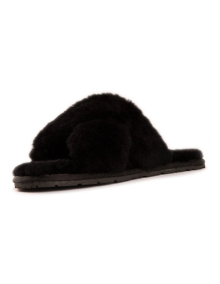 Women Sheepskin Wool Brighton Slippers Black
