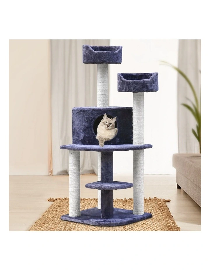 Multi Level Cat Scratching Tree 126cm in Multi