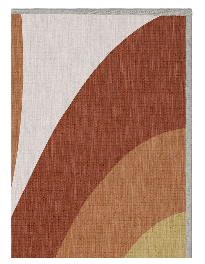 Bundle Washable Chenille Area Rug in Brown