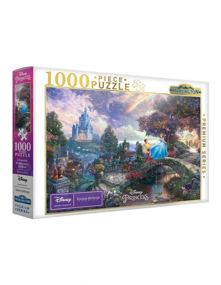 Kinkade 1000 Piece Puzzle Cinderella Wishes Upon a Dream