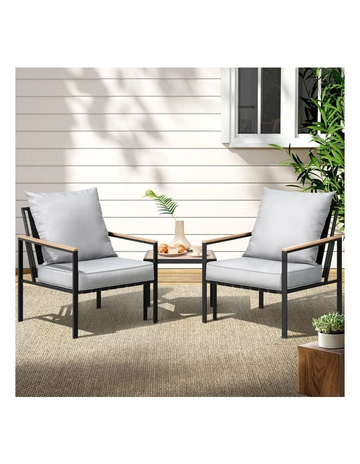 Lounge Setting Bistro 3 Piece Set in Black
