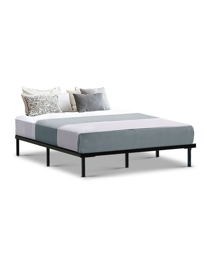 Ted Queen Size Metal Bed Frame in Black