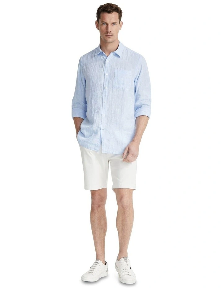 Holloway Pure Linen Shirt in Sky