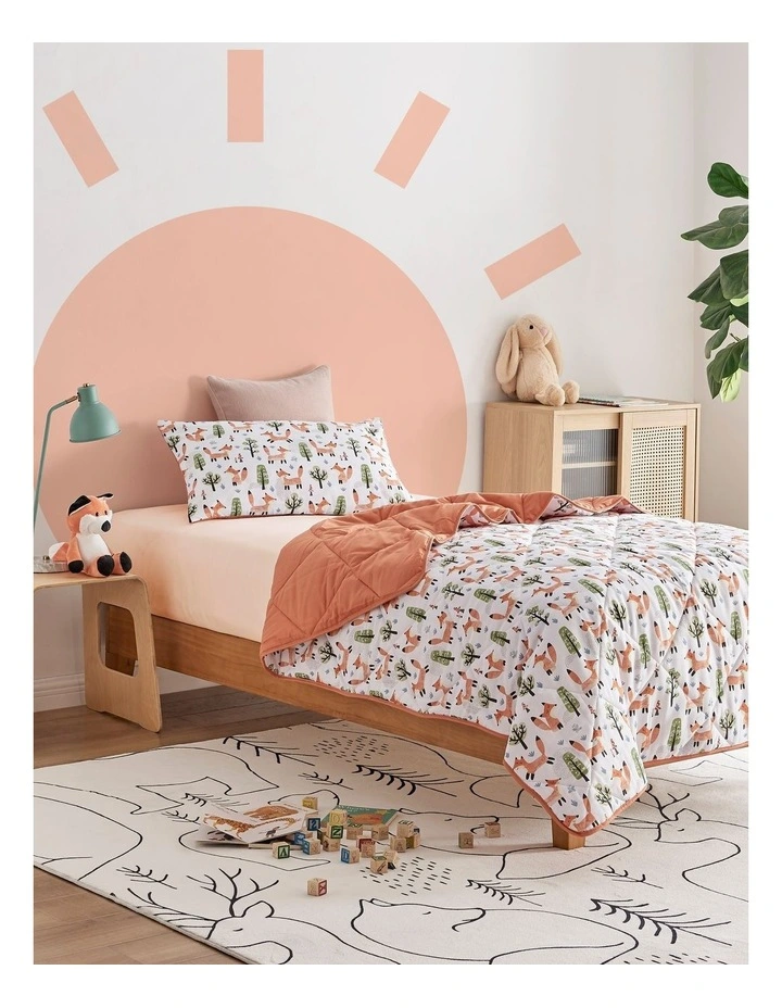 Shy Fox Comforter Set in White