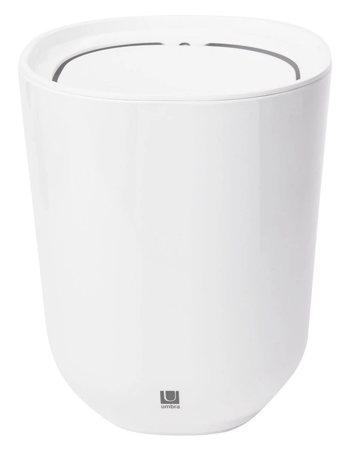 Step Waste Can with Lid 20 x 20 x 26cm in White
