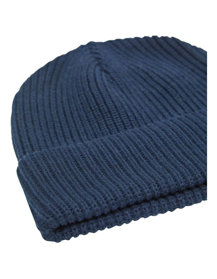 Forester Knit Beanie in Midnight Blue
