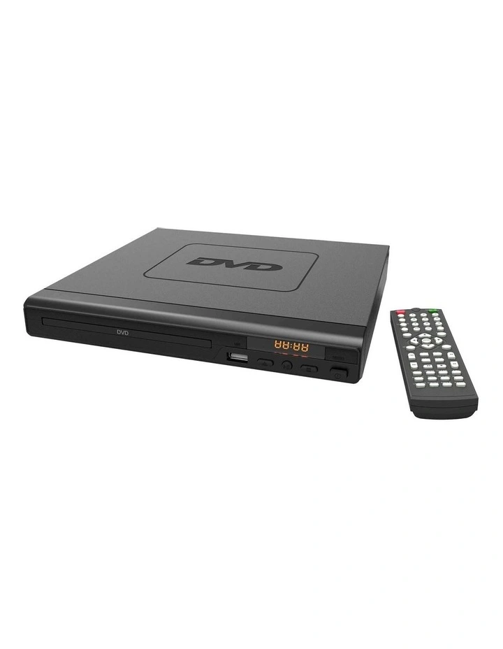 Mini-Size DVD Player with Multi-Region Set-up & Compact Size in Black
