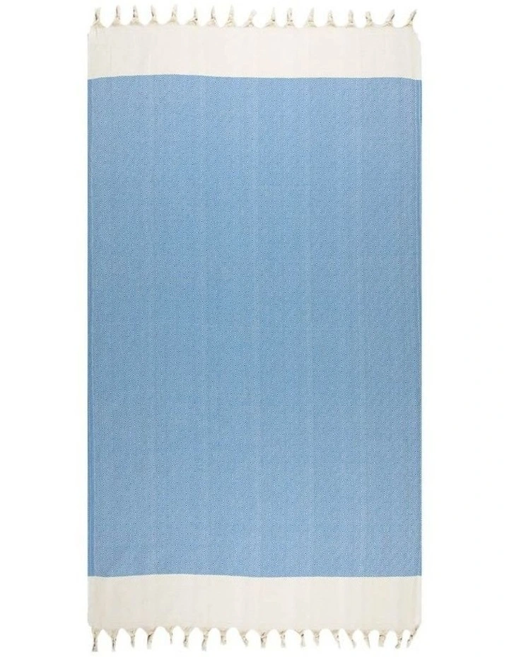 Turkish Towel in Pale Blue/White