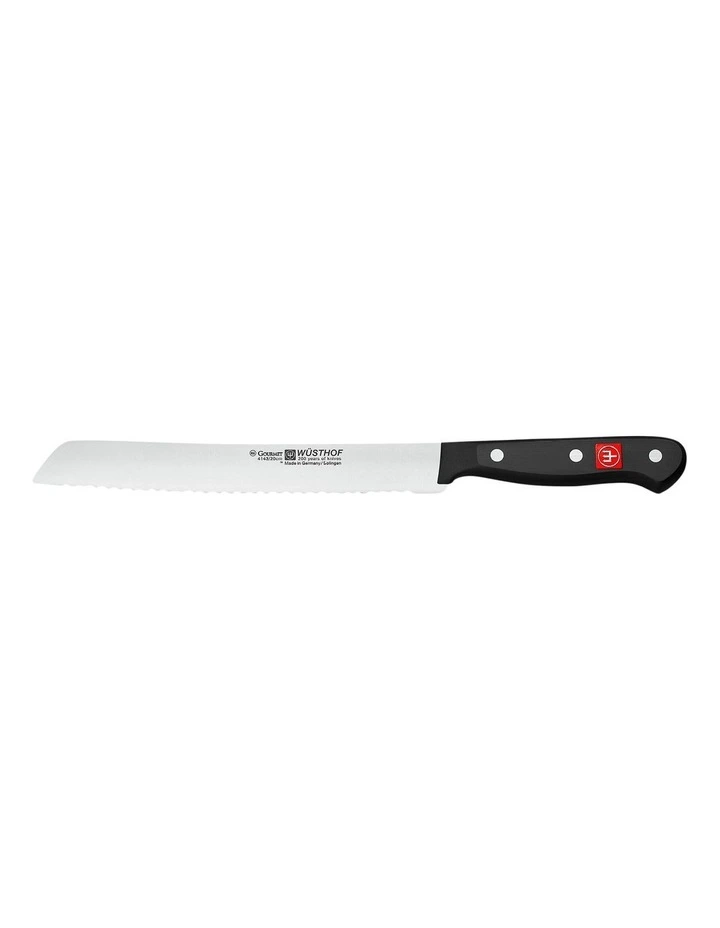 Gourmet 20cm Bread Knife Silver/Black