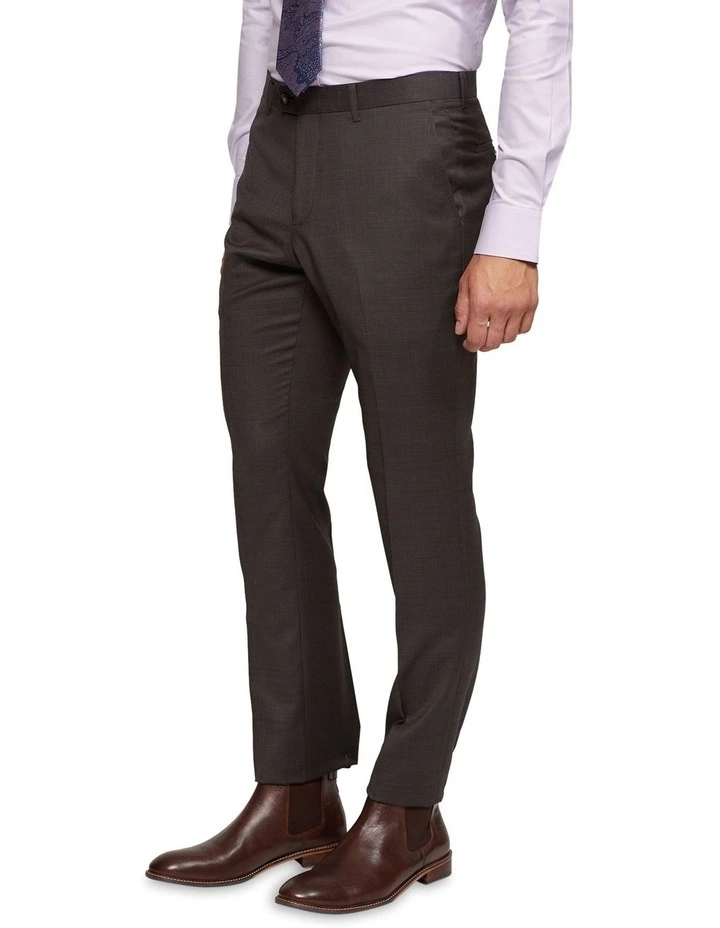Hopkins Wool Suit Trousers in Brown
