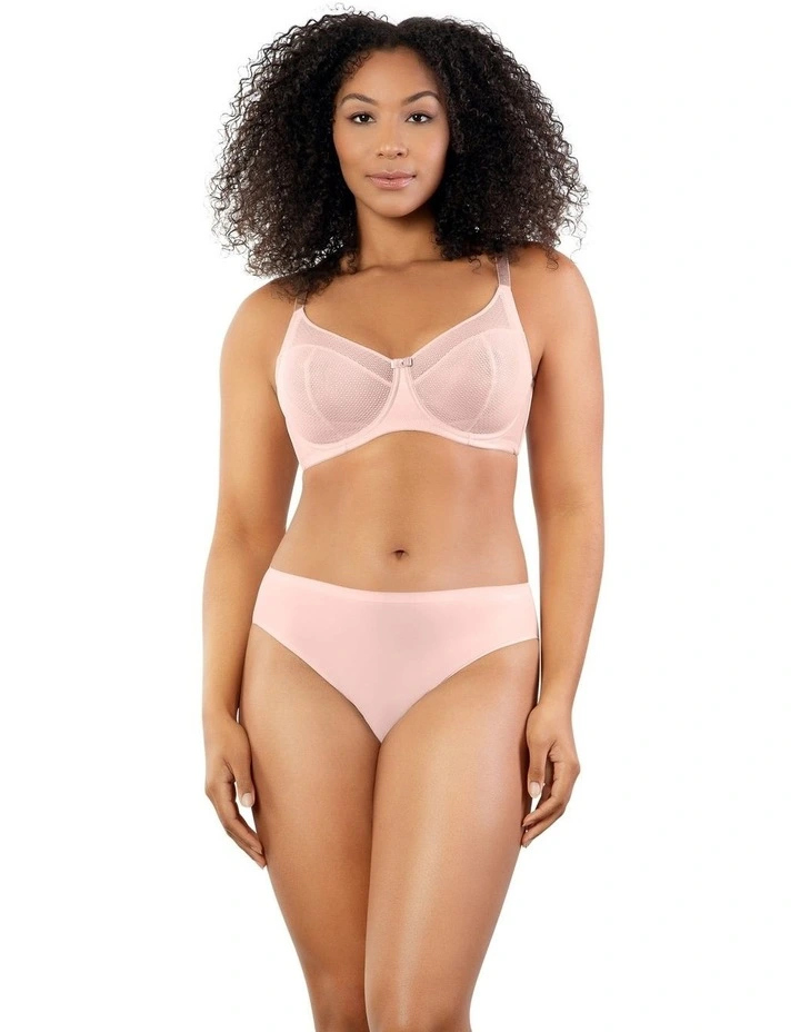 Paige Geometric Lace Unlined Underwire Full Bust Bra in Porcelain