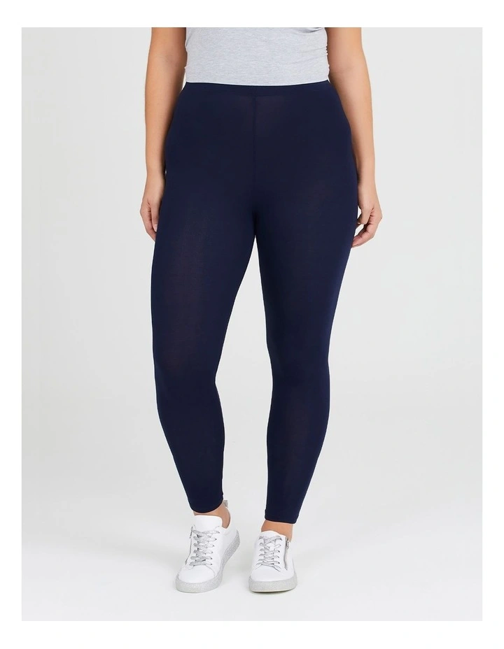Bamboo Full Length Legging in Dark Indigo