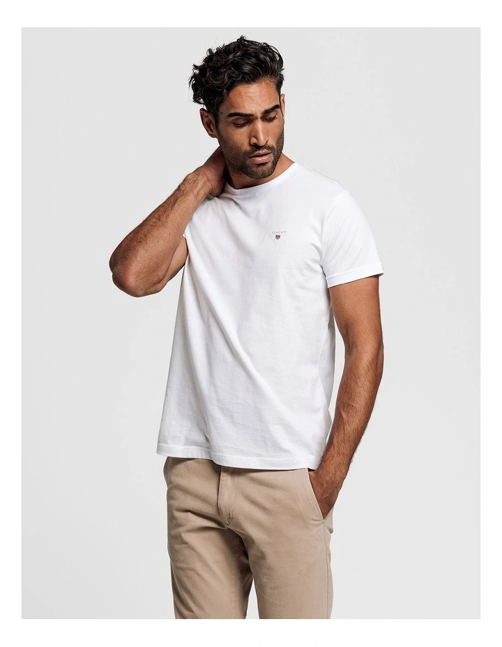 Solid Short Sleeve T-Shirt in White