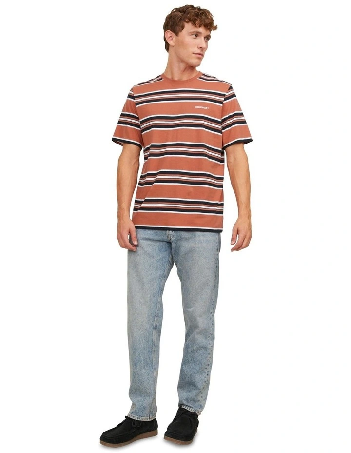 Hays Stripe T-shirt in Brown
