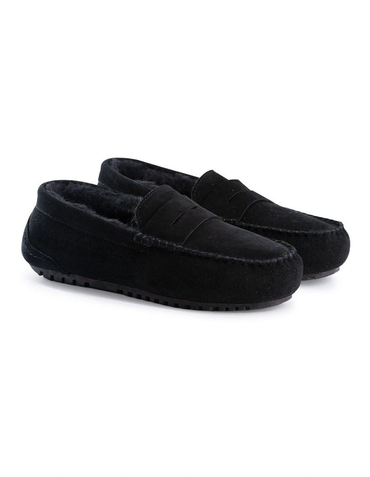 Women Byronbay Cosy Moccasin Black