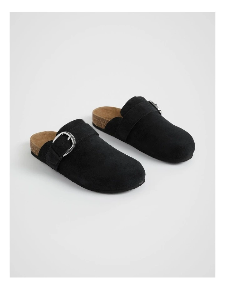 Claudia Mule in Black Suede