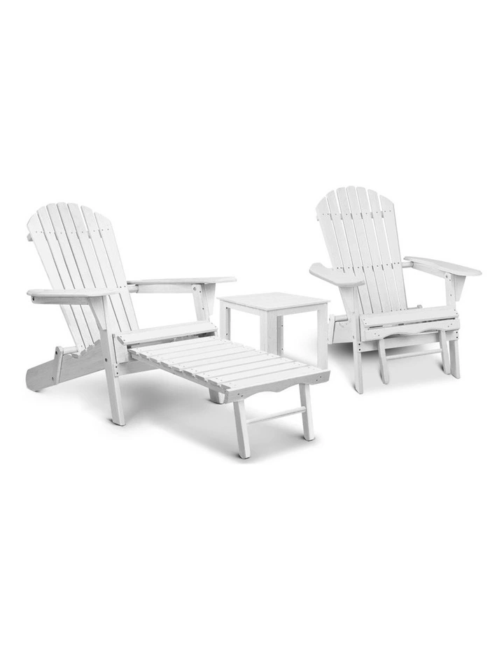 3 Piece Outdoor Adirondack Lounge Set