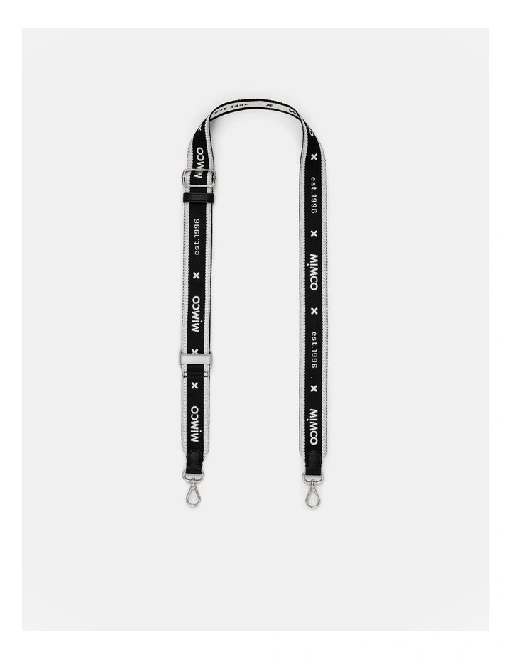 Mim 96 Webbing Bag Strap in Black Silver