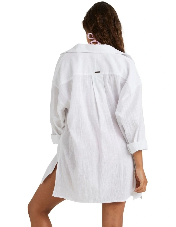 Sun Lovers Cover Up Shirt in White
