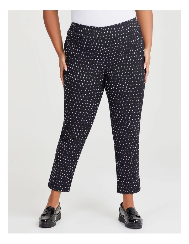 Natural Geo Mini Spot Pant in Black/White