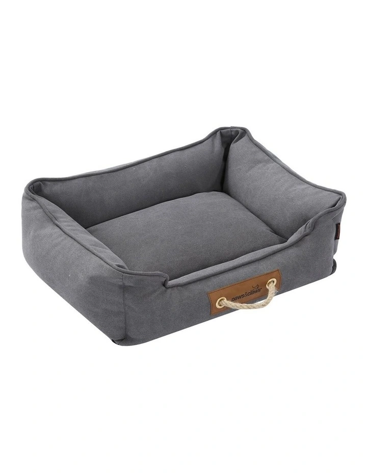 Lighthouse Dog/Pets Walled Canvas Foam Bed Dark Grey Medium 60cm