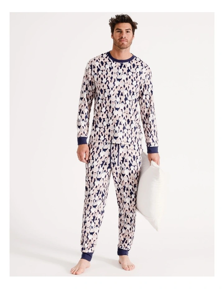 Men's Bunny Cozy Knit PJ Set