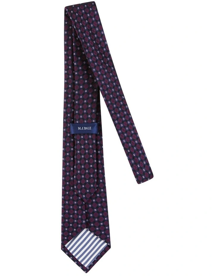 Bowen Tie in Black/Burgundy