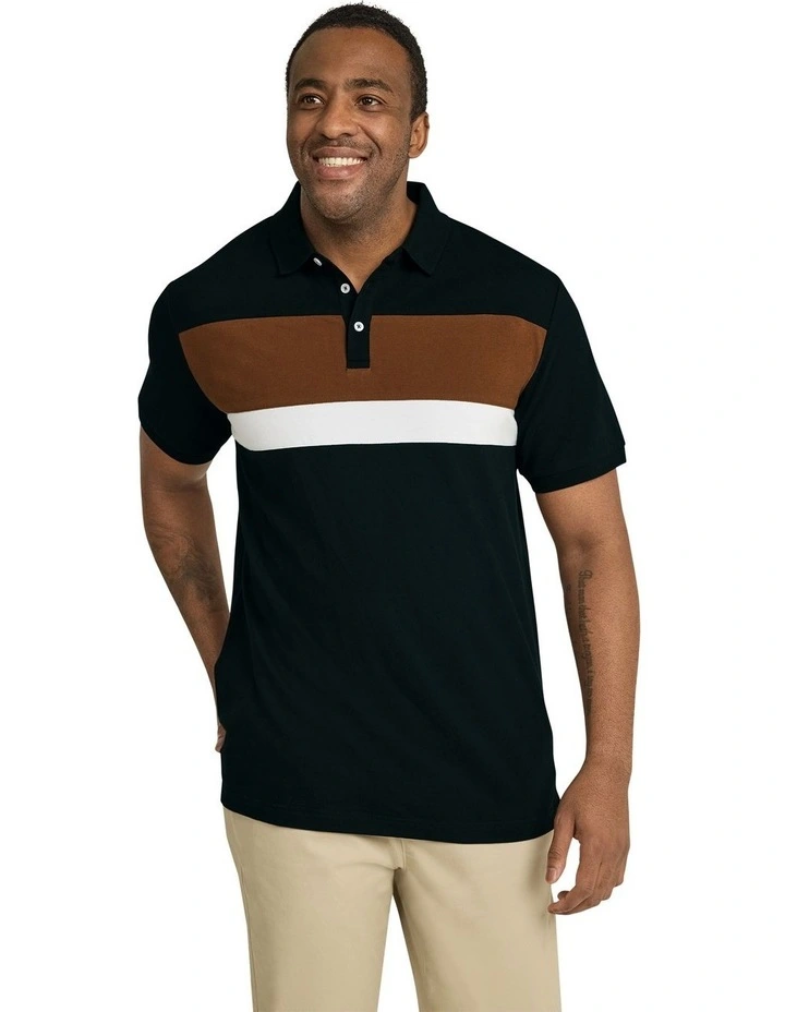 Wilson Sliced Polo Shirt in Black