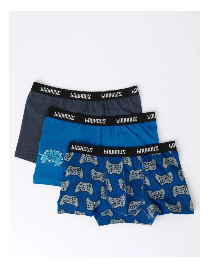 3 Pack Gamer Trunks in Assorted