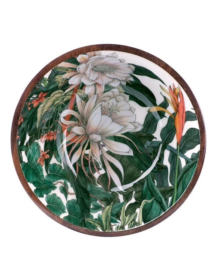 The Blck Pen Night Garden Serving Bowl Enamel Finish 34x11cm