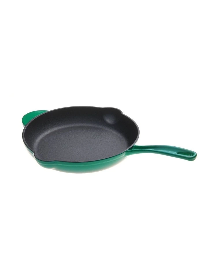 Cast Iron Fry Pan 26cm in Eden Green
