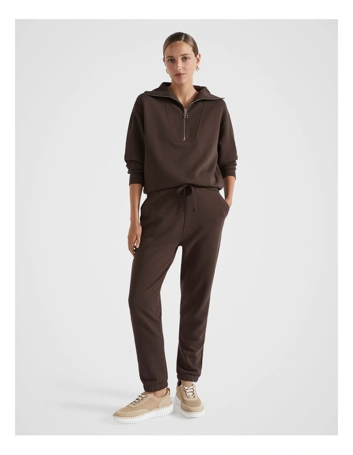 Heritage Terry Trackpant in Dark Espresso
