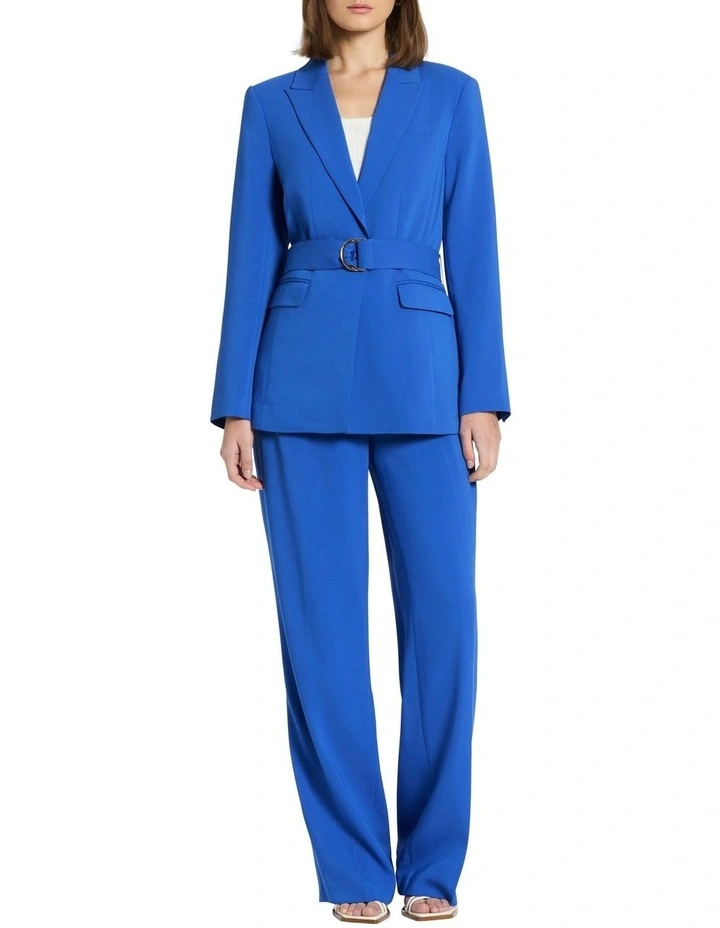 Janet Belted Blazer in Cameo Blue