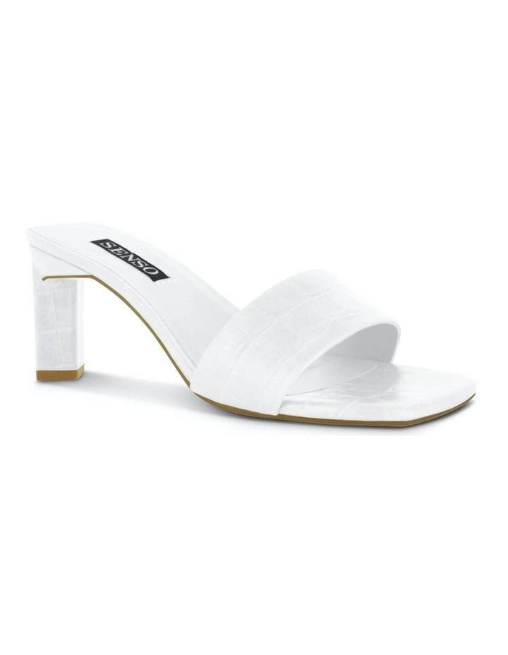 Maisy VII Mules Heels in White