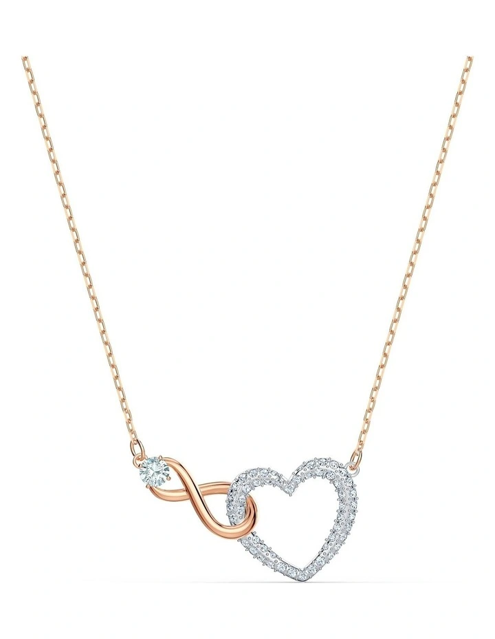 Swarovski Infinity Necklace Infinity Mixed Metal Finish in White