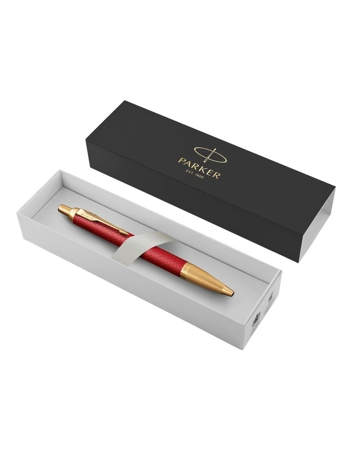 IM Premium With Gold Trim Ballpoint Pen in Red