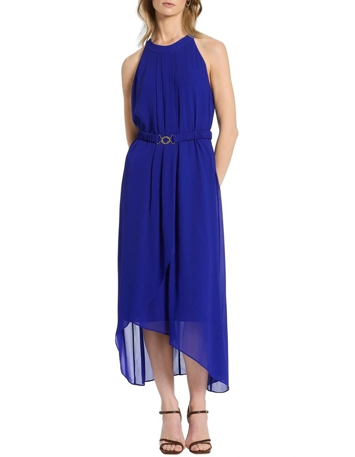 Dolly Halter Neck Dress in Royal Blue