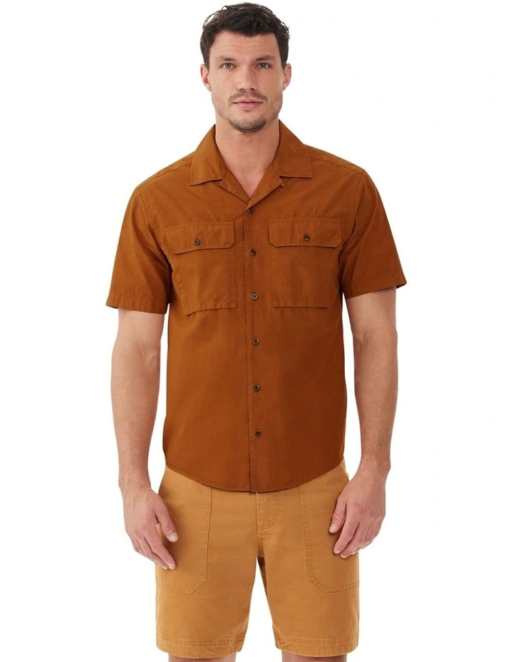 Redcliffe Short Sleeve Shirt in Caramel