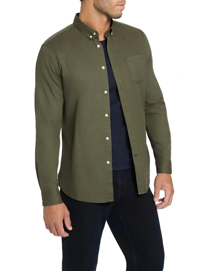 Martin Long Sleeve Shirt in Khaki