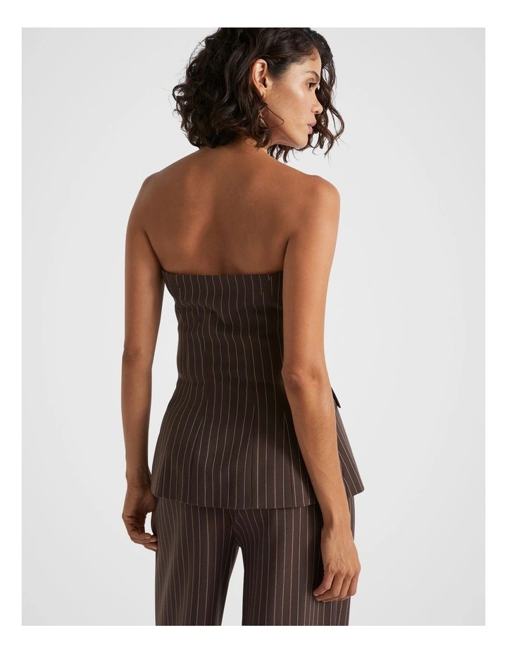 Tailored Longline Bodice in Brown