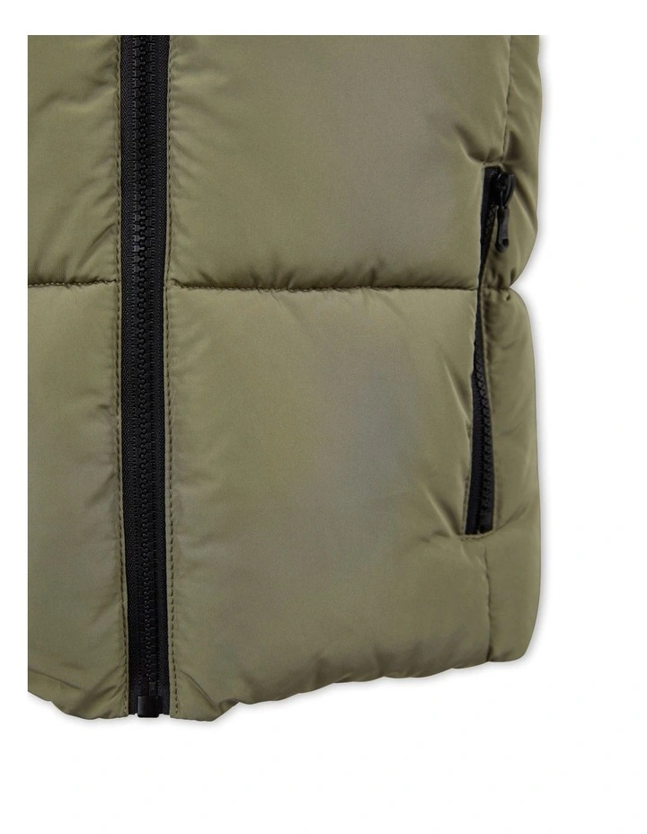 Remi Puffer Vest (8-16 Years) in Khaki