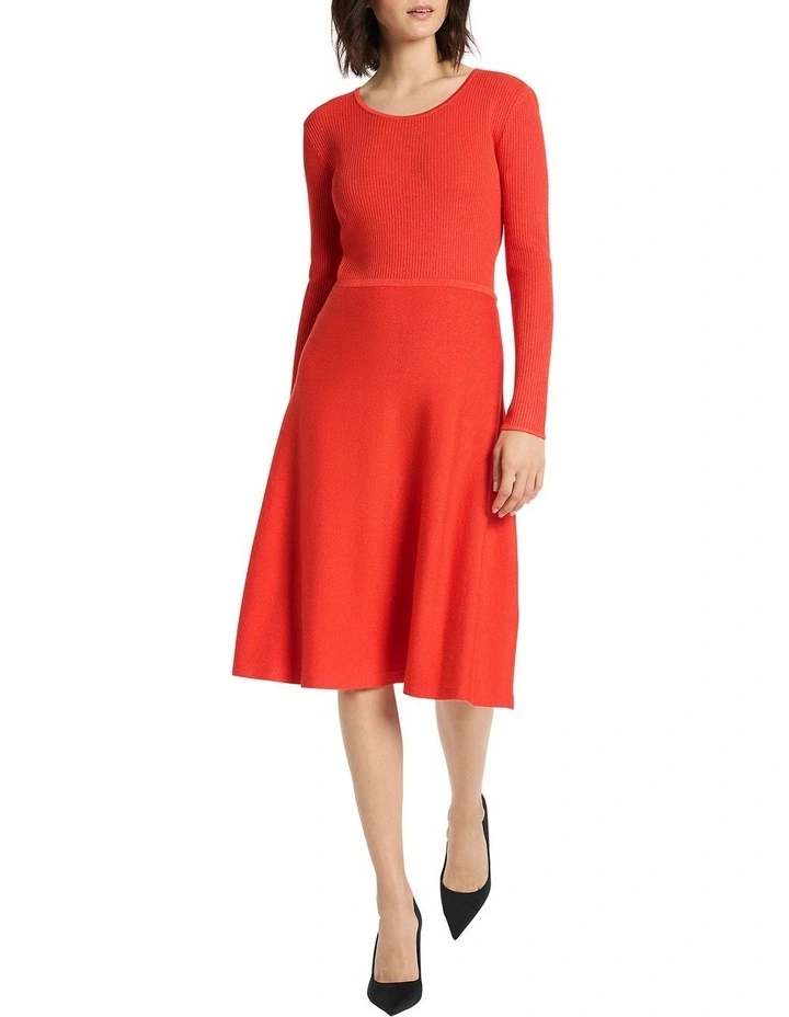 Sawyer Shimmer Knit Dress in Saffron Sparkle