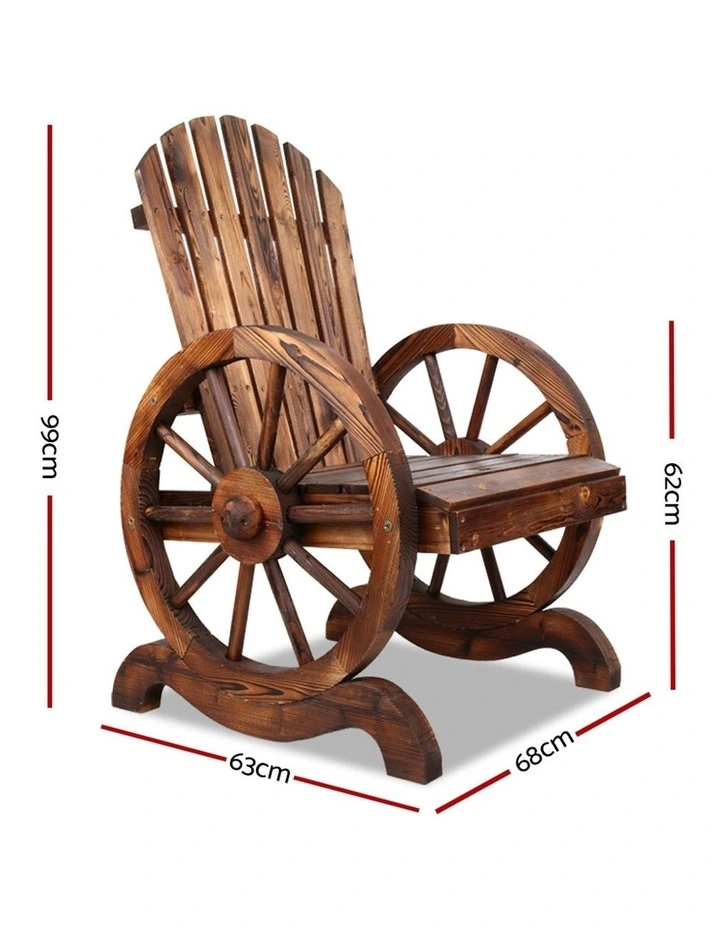 Wagon Wheels Single Rocking Chair