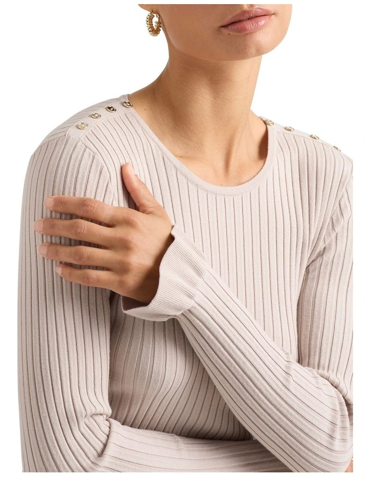 Fran Knit Dress in Porcelain