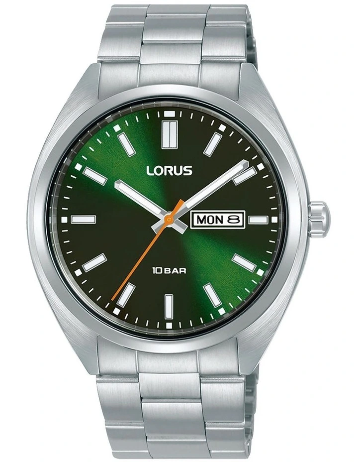 Sports Stainless Steel Case Watch in Silver
