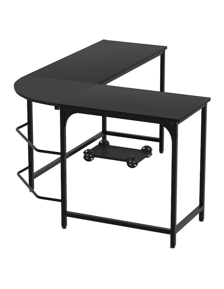 L-Shaped Computer Desk in Black